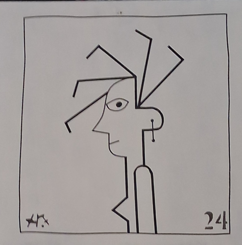 Girl with allen key coif by Harry FENNEY, Painting for Sale on Singulart