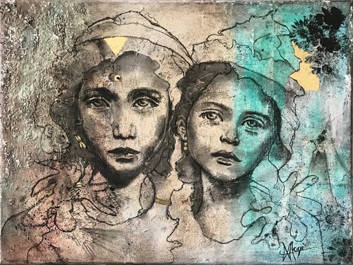 MARY et ROSE by Marlène REGAZZONI, Painting for Sale on Singulart