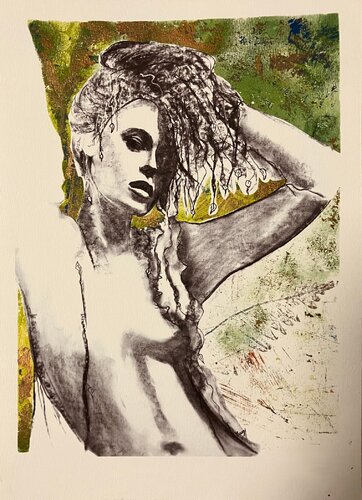 REBECCA -VAR 2- par Marlène REGAZZONI, Œuvre sur papier en vente sur Singulart