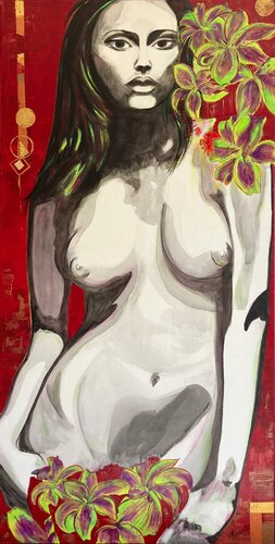 DAKINI - le serpent qui danse von Marlène REGAZZONI, Malerei kaufen auf Singulart