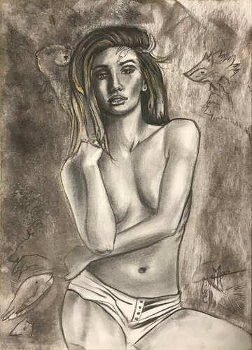 WITHOUT FEAR par Marlène REGAZZONI, Dessin en vente sur Singulart