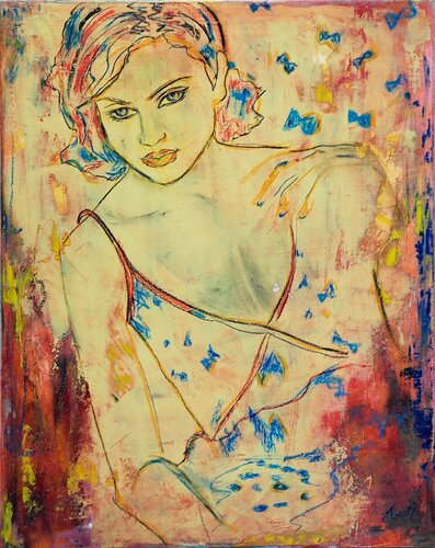 AMBRE BLEUE by Marlène REGAZZONI, Painting for Sale on Singulart