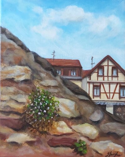 Mur antique de Colmar von Olena Noizet, Malerei kaufen auf Singulart