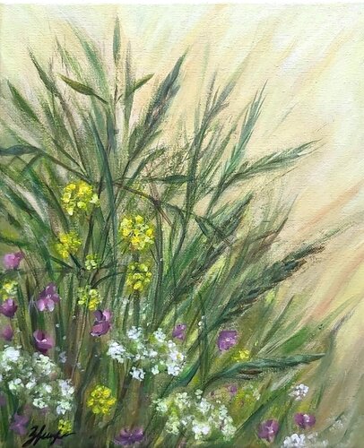 Fleurs sauvages van Olena Noizet, Schilderij te koop op Singulart