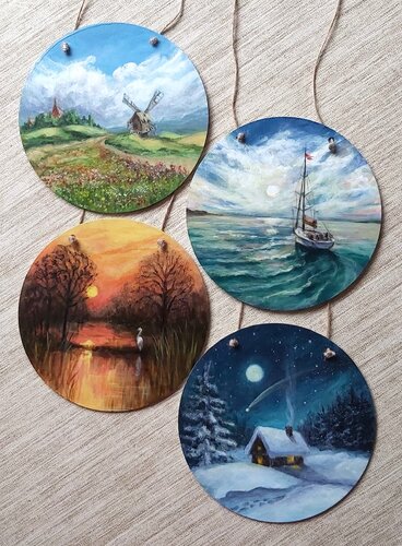 4 saisons van Olena Noizet, Schilderij te koop op Singulart