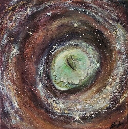 Galaxie des chats von Olena Noizet, Malerei kaufen auf Singulart