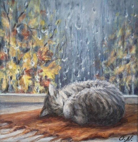L'automne douillet van Olena Noizet, Schilderij te koop op Singulart