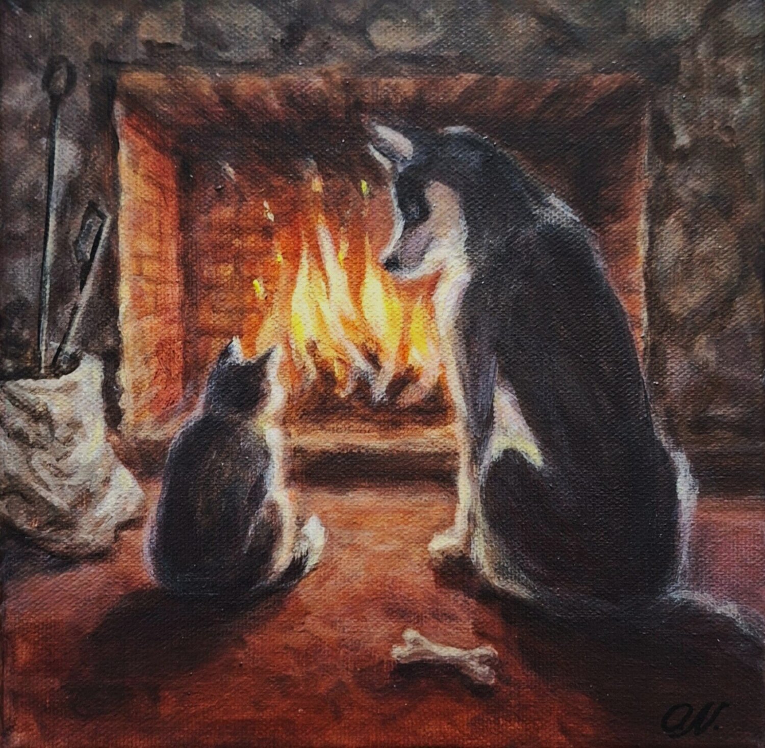 Voilà l'histoire, Loki ... Olena Noizet Original painting for sale