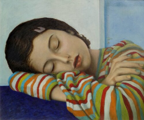 La figlia di Arlecchino van Stefano Anselmi, Schilderij te koop op Singulart