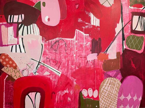 Miss Scarlett di Sarah Finucane, Pittura in vendita su Singulart