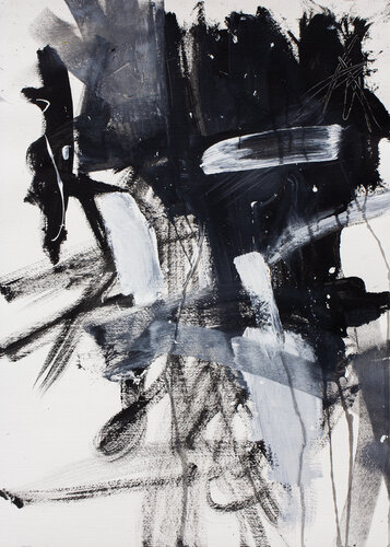 Black and white n. 3 van Ernesto Notarantonio, Schilderij te koop op Singulart