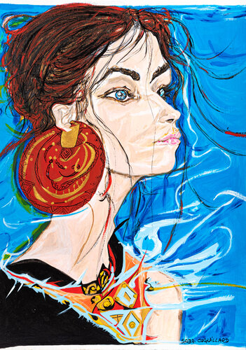 FEMME AU PROFIL di Saba Coquillard, Pittura in vendita su Singulart