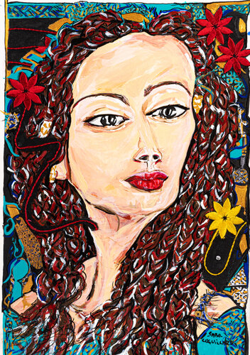 ABEBA - FLEUR van Saba Coquillard, Schilderij te koop op Singulart