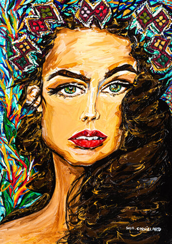FEMME AUX LAGONS by Saba Coquillard, Work on Paper for Sale on Singulart