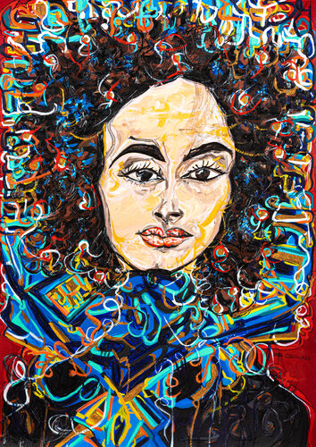 FEMME A LA CROIX by Saba Coquillard, Work on Paper for Sale on Singulart