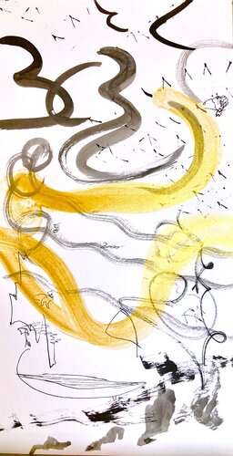 Fellreste hängen im Brombeerbusch by Susanna Andreini, Work on Paper for Sale on Singulart