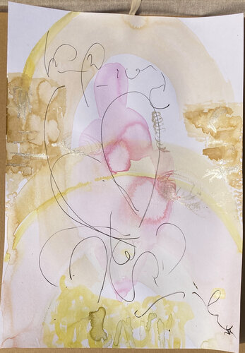 HER TOUCH: Surrounded by Her / Von Ihr umgeben by Susanna Andreini, Work on Paper for Sale on Singulart