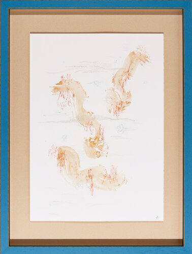 Mit Wind und Sand hab ich gemalt/ With Wind and Sand I painted von Susanna Andreini, Werk auf Papier kaufen auf Singulart