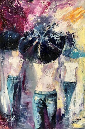 Sensazione di pioggia di Dora Kalinova, Pittura in vendita su Singulart