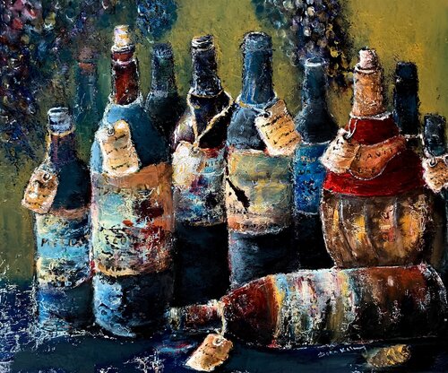 Wine Elegance von Dora Kalinova, Malerei kaufen auf Singulart