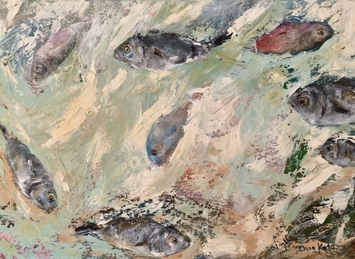 Serene Ocean Symphony by Dora Kalinova, 油畫 for Sale on Singulart