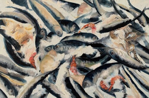 Underwater Unity by Dora Kalinova, 油畫 for Sale on Singulart