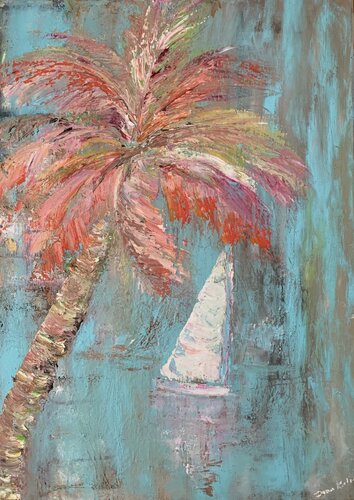 Dreamy Seascape van Dora Kalinova, Schilderij te koop op Singulart