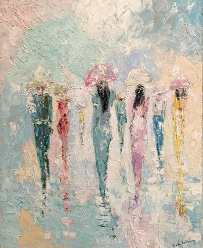 Rain sensation van Dora Kalinova, Schilderij te koop op Singulart