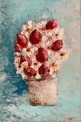 Tulipani e narcisi in vaso by Dora Kalinova, 油畫 for Sale on Singulart