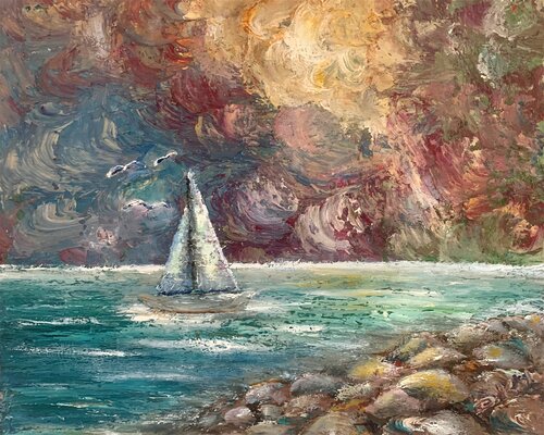 Silent waves von Dora Kalinova, Malerei kaufen auf Singulart