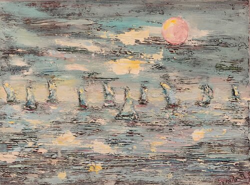 Serenità in riva al mare di Dora Kalinova, Pittura in vendita su Singulart