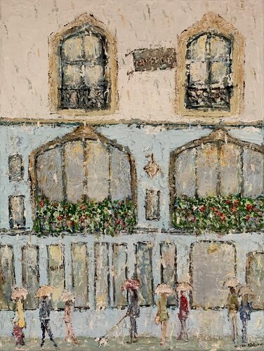 A Parigi sotto la pioggia van Dora Kalinova, Schilderij te koop op Singulart