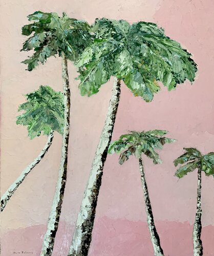 Pink Paradise by Dora Kalinova, Painting for Sale on Singulart