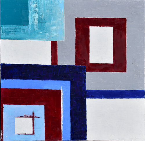 COMPOSICIÓN GEOMETRICA  2 by Carmen Bofarull Bruno, 油畫 for Sale on Singulart