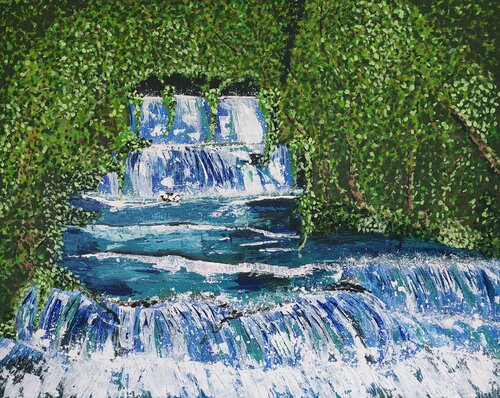 Waterfall di Elvira Wagner, Pittura in vendita su Singulart
