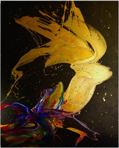 GOLDEN PHARAOH van Olya Hill, Schilderij te koop op Singulart