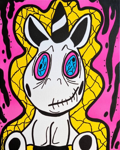 Destroyed Unicorn 1 di Mahrk Gotié, Pittura in vendita su Singulart