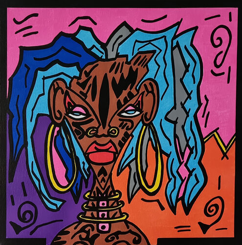 Tribal Queen di Mahrk Gotié, Pittura in vendita su Singulart