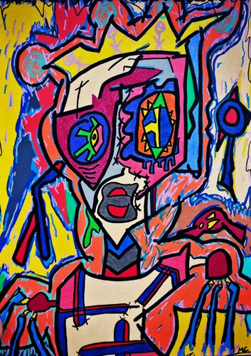 Robot par Mahrk Gotié, Œuvre sur papier en vente sur Singulart