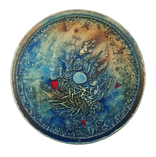 In a circle by František Kučo, Painting for Sale on Singulart