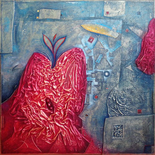 We are reading a poem that I will write tomorrow by František Kučo, Painting for Sale on Singulart