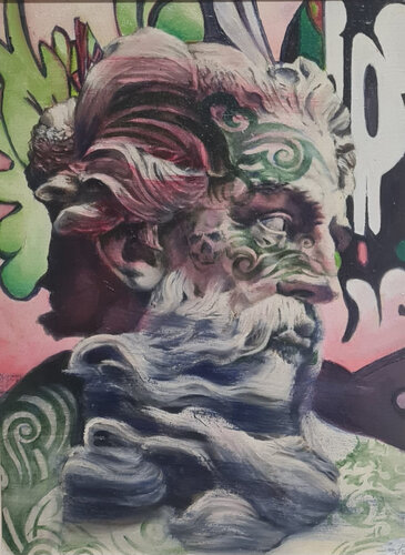 Nettuno Pop by Fabrizio Ceccarelli, 油畫 for Sale on Singulart