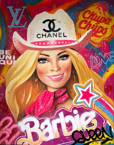 BARBIE CHANEL van Fabrizio Ceccarelli, Schilderij te koop op Singulart
