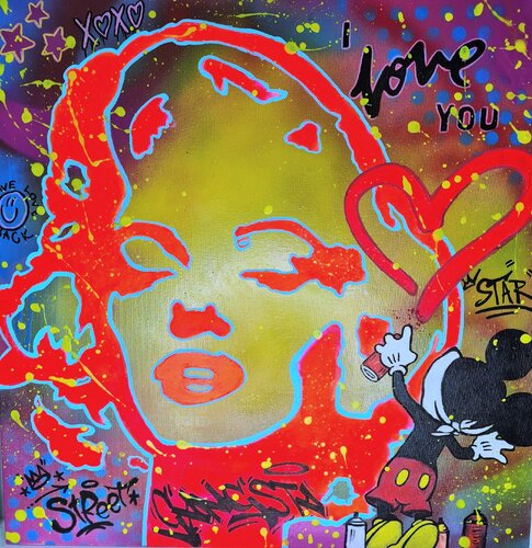 I Love you van Fabrizio Ceccarelli, Schilderij te koop op Singulart