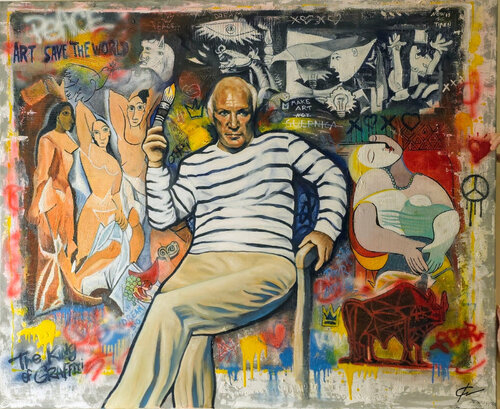 EROS E THANATOS - PICASSO STREET by Fabrizio Ceccarelli, Painting for Sale on Singulart