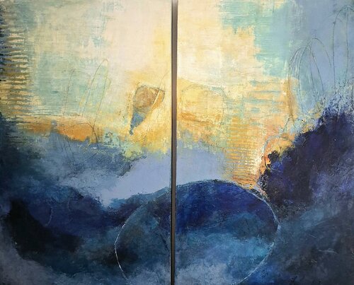 Círculu's (Diptych) von Adalgiza Vaz, Malerei kaufen auf Singulart
