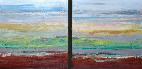 Horizon (Diptych) di Adalgiza Vaz, Pittura in vendita su Singulart