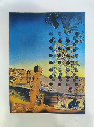 Dali Nude  in Contemplation  Before TheFive Regular Bodies von Salvador Dalí, Druck kaufen auf Singulart