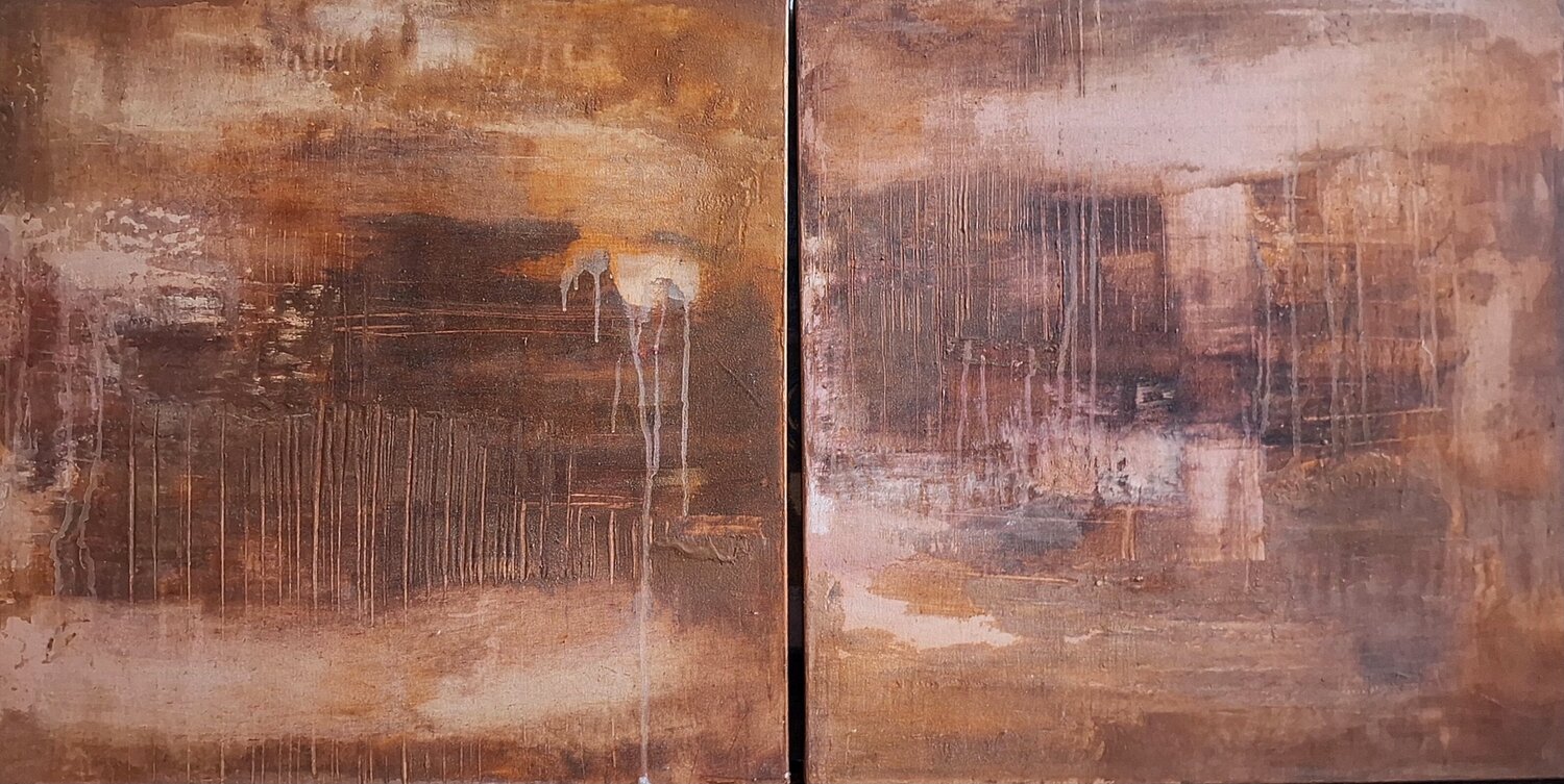 internal Perceptions (Diptych) Adalgiza Vaz Dipinto originale in vendita