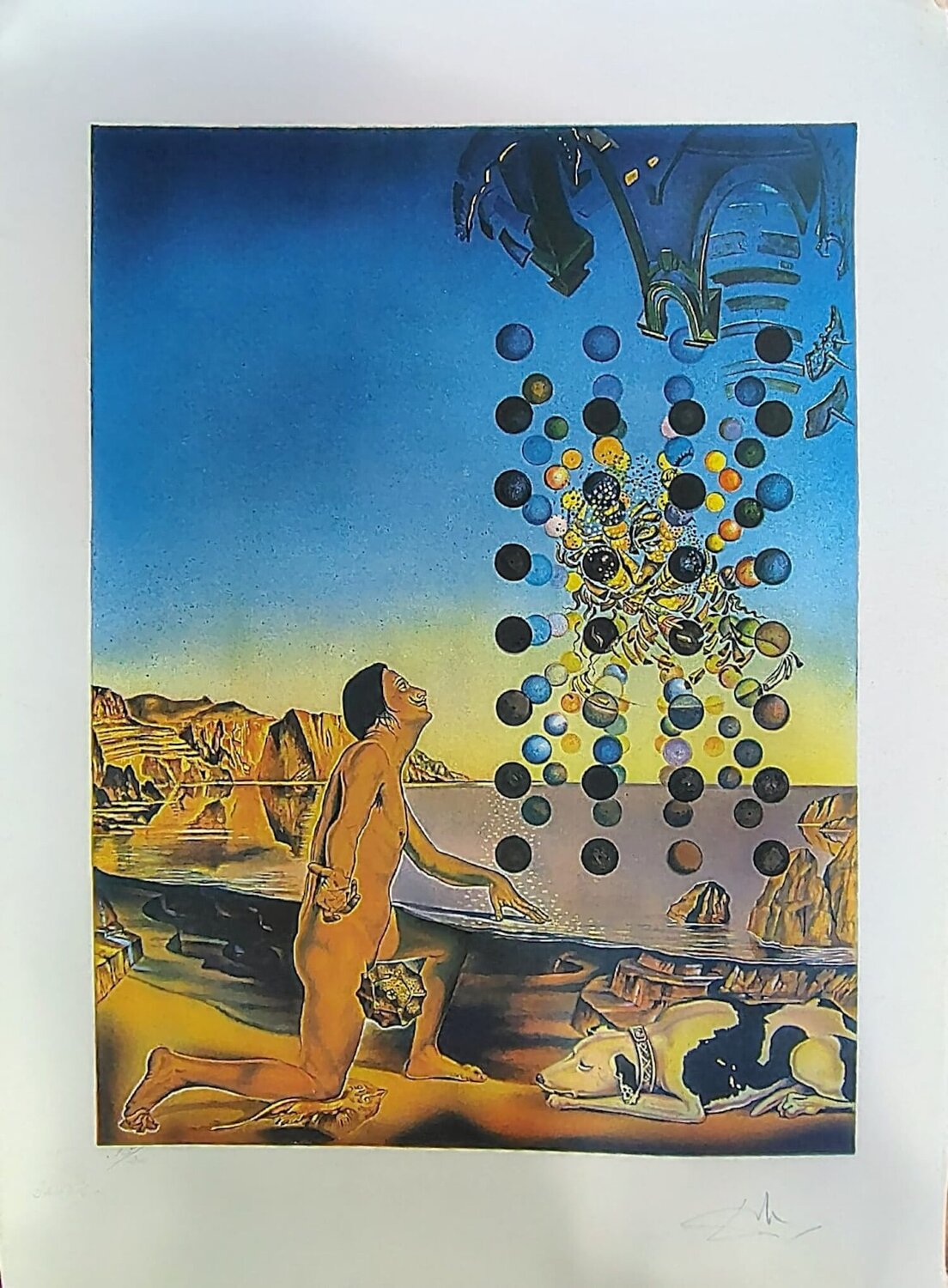 Dali Nude  in Contemplation  Before TheFive Regular Bodies Salvador Dalí Druck zu verkaufen